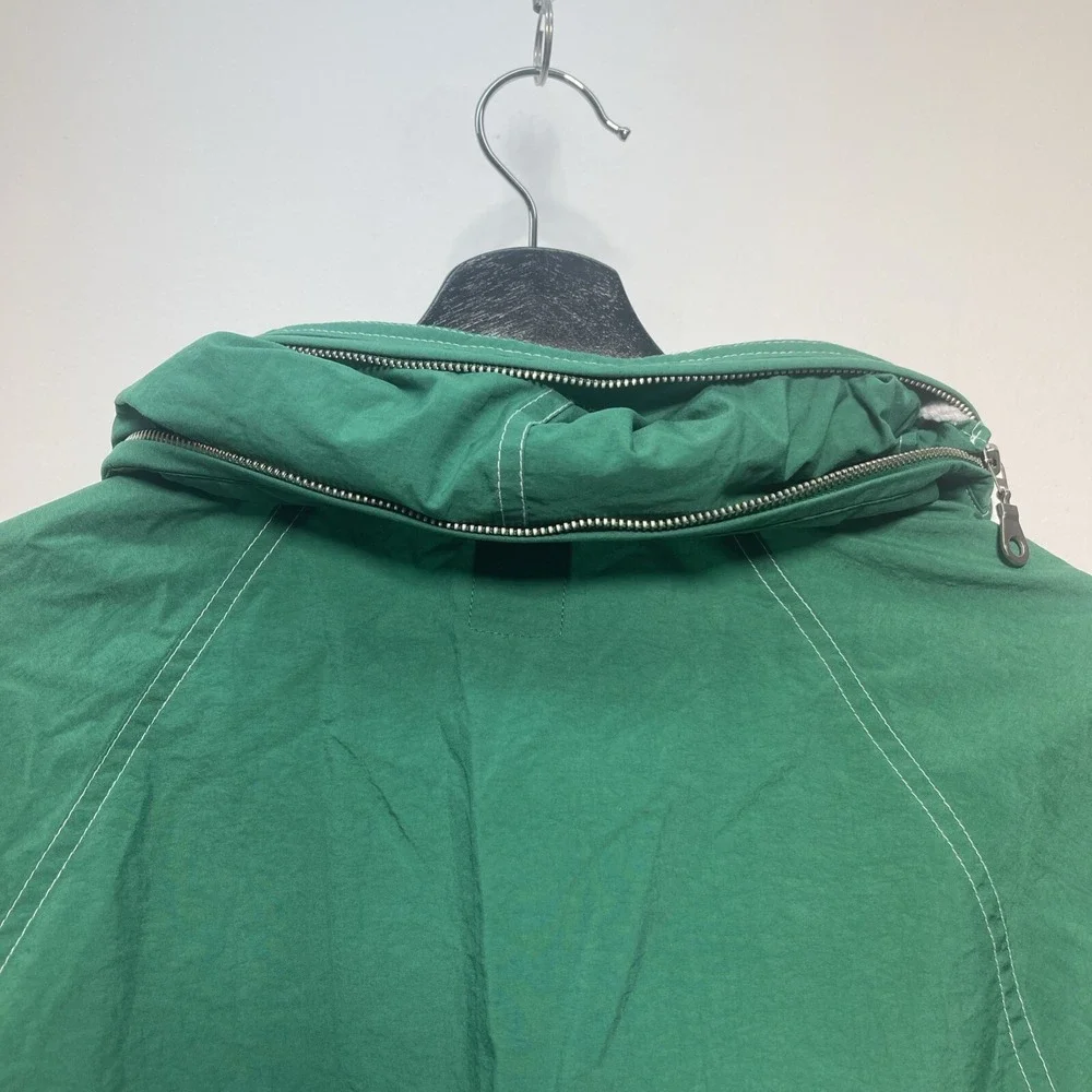 Gap‎ Kids Sailing Style Nautical Windbreaker Green White Stripe XL Lightweight
